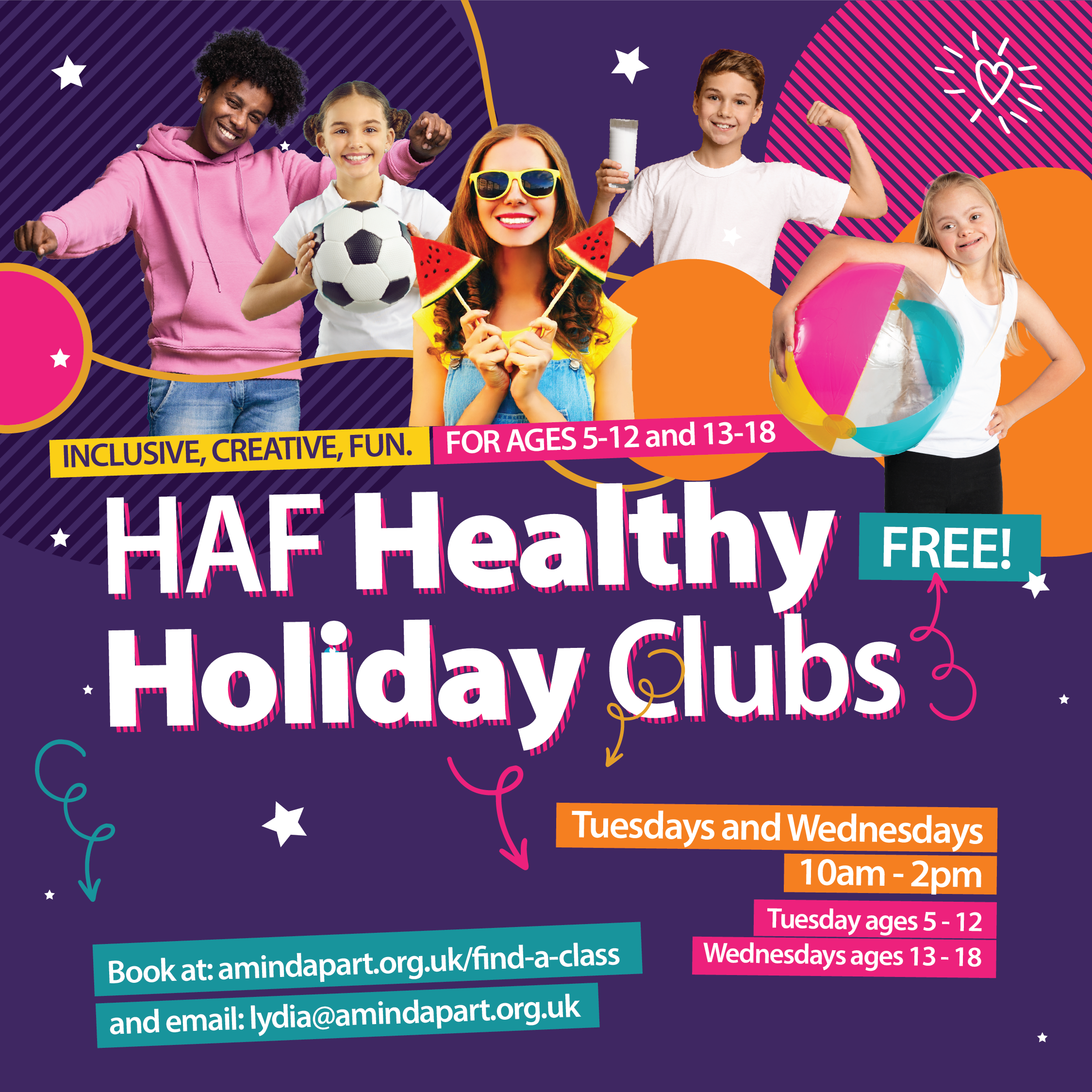 Free Holiday Activities and Food (HAF) SEND sessions - drama, arts, crafts and more 