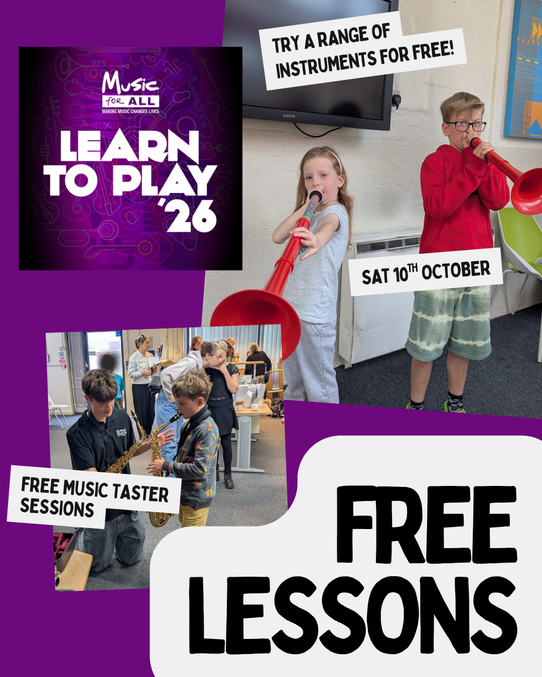 Learn to Play 2026: Free Music Taster Day!