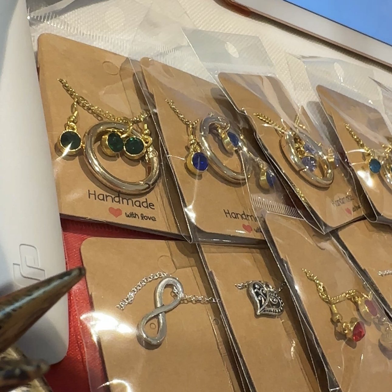 Ring Holder Necklace and Earrings