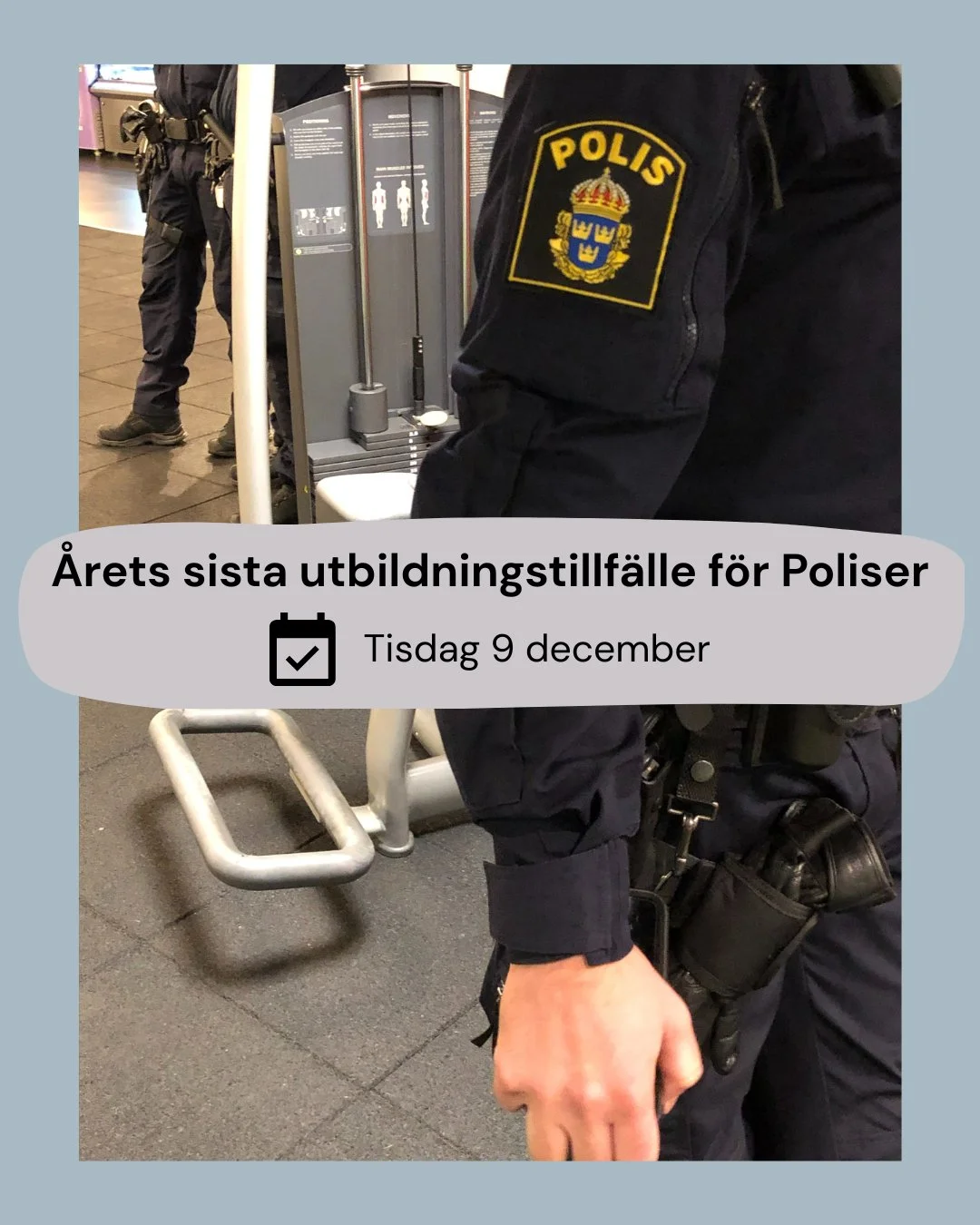 📅 2025 &aring;rs sista utbildningstillf&auml;lle f&ouml;r Poliser &ndash; 9 december! 💯
 
👮&zwj;♂️Ta chansen att utbilda dig sj&auml;lv och dina kollegor innan &aring;ret &auml;r slut.
🔗 Anm&auml;lan via l&auml;nken i bion.