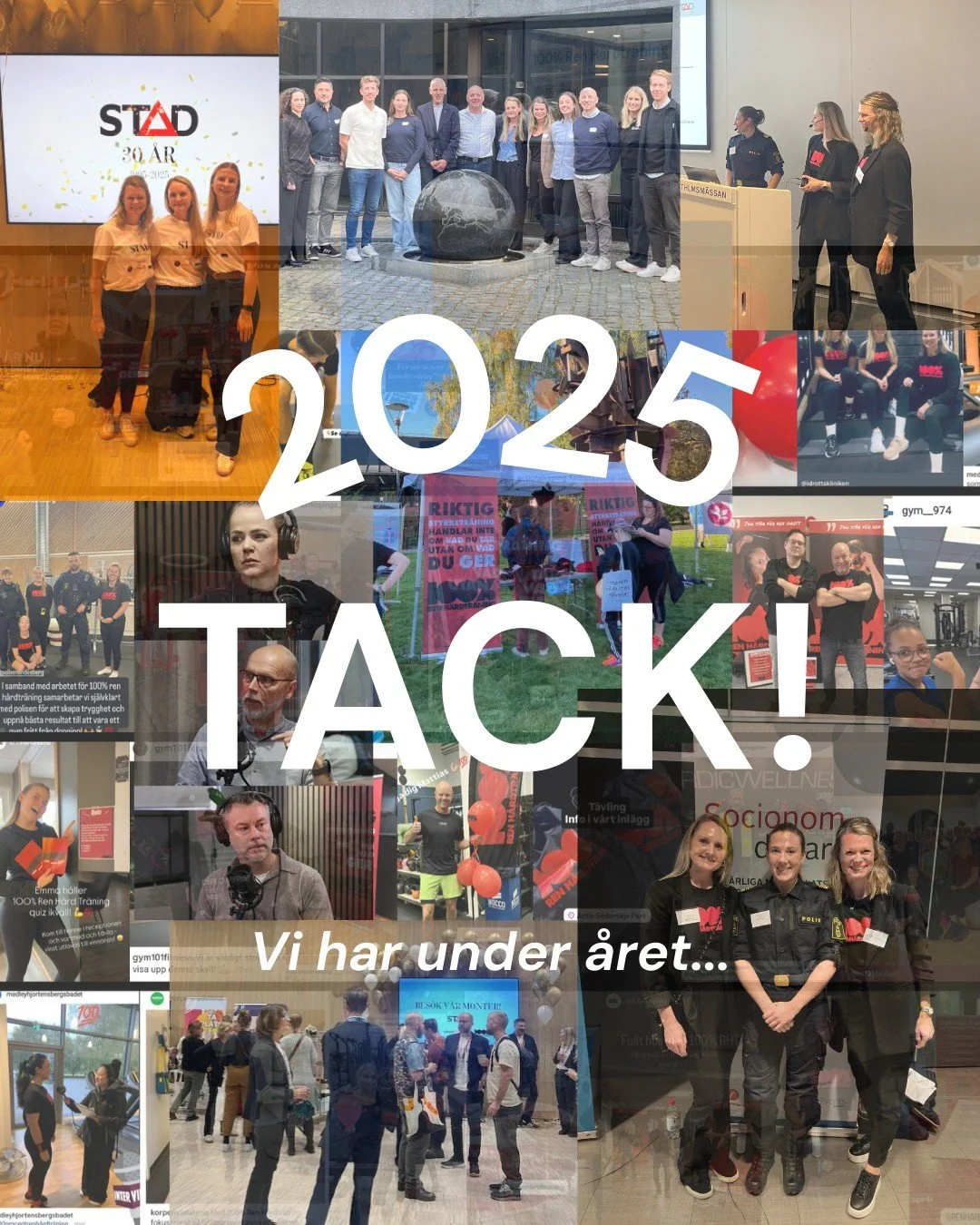 2025 lider mot sitt slut och wow vilket &aring;r det har varit! ✨
Vi har hunnit med nationella och internationella konferenser, n&auml;tverkstr&auml;ffar, och flertalet utbildningar f&ouml;r gym, samordnare och poliser. 💪📚
 
Engagemanget under &ari