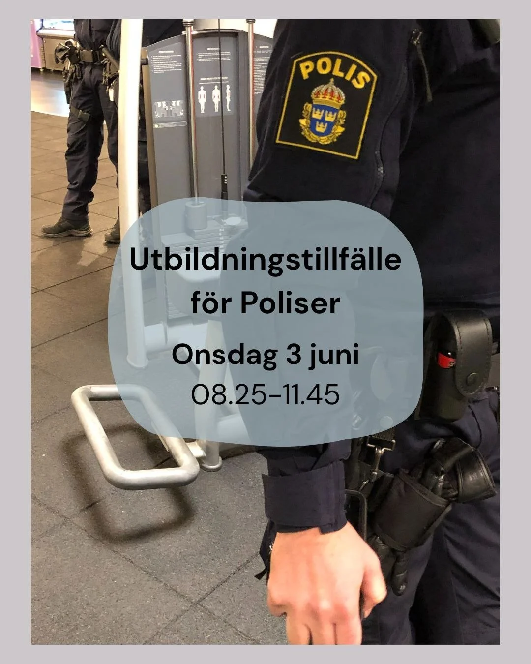 V&aring;rens sista utbildningstillf&auml;lle f&ouml;r Poliser &ndash; passa p&aring; att anm&auml;la dig! 💪
 
Vill ni st&auml;rka ert arbete mot dopning och f&aring; &auml;nnu b&auml;ttre kunskap om f&ouml;rebyggande insatser? Antidopningsutbildning