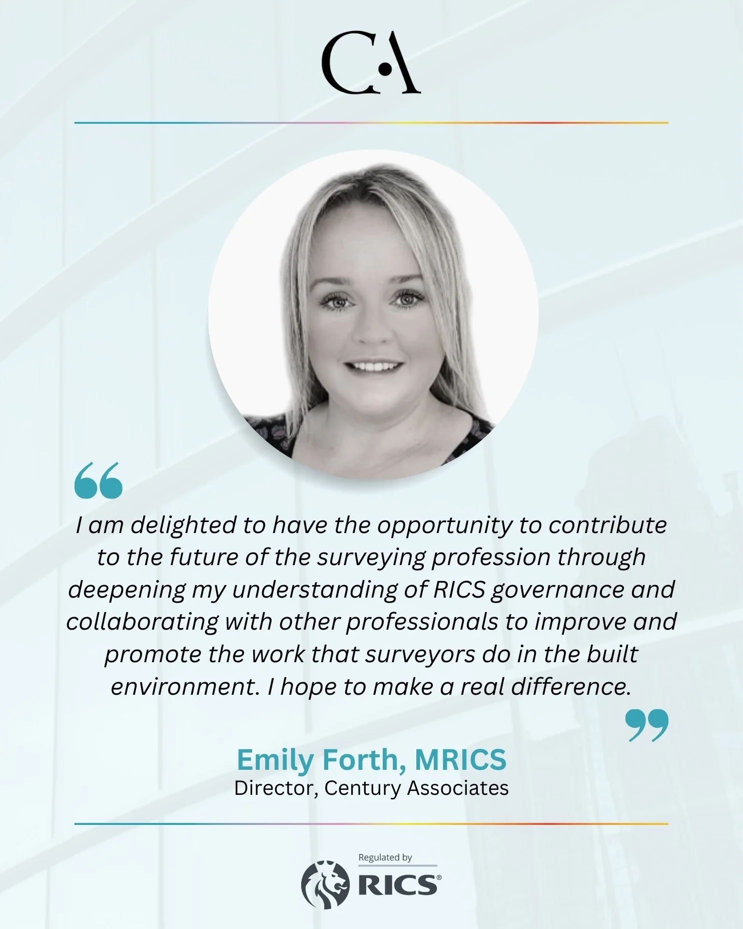 Century Associates Director Emily Forth Appointed to RICS Governing Council