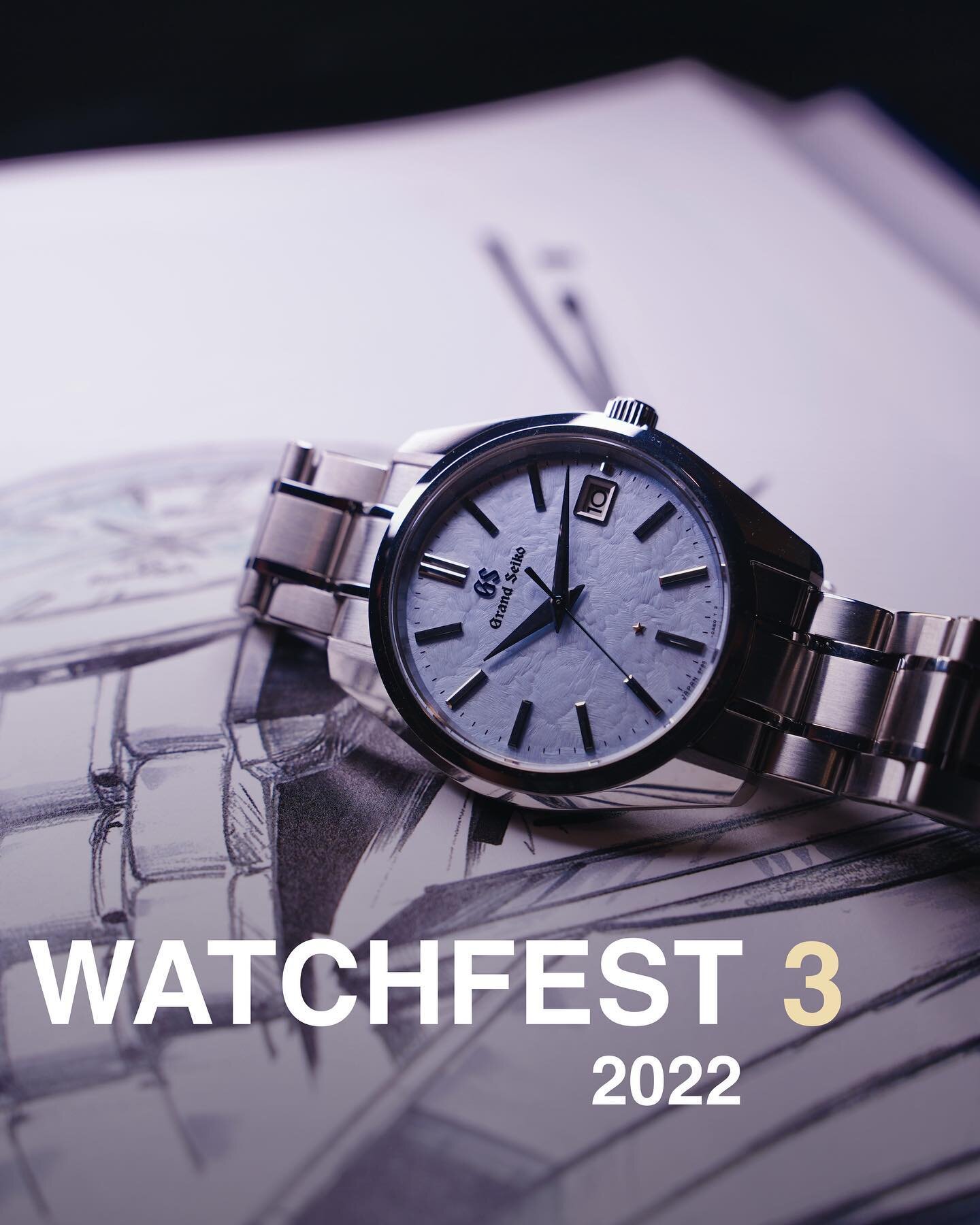 Watchfest 3 returns in 2022. Events will run on 10, 11, and 12 November. 

Registrations are open! Link in bio. 

See you all there 👋

#watchfest #watches #watchesofinstagram #grandseiko #omega #oris #sevenfriday