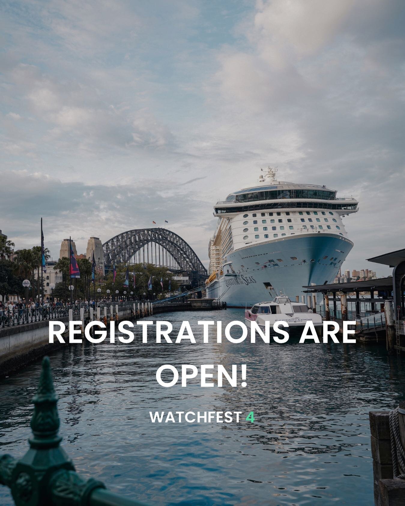 Registrations for Watchfest 4 are open!

Please see link in bio. A full list of this years events are available on the ticket and website!