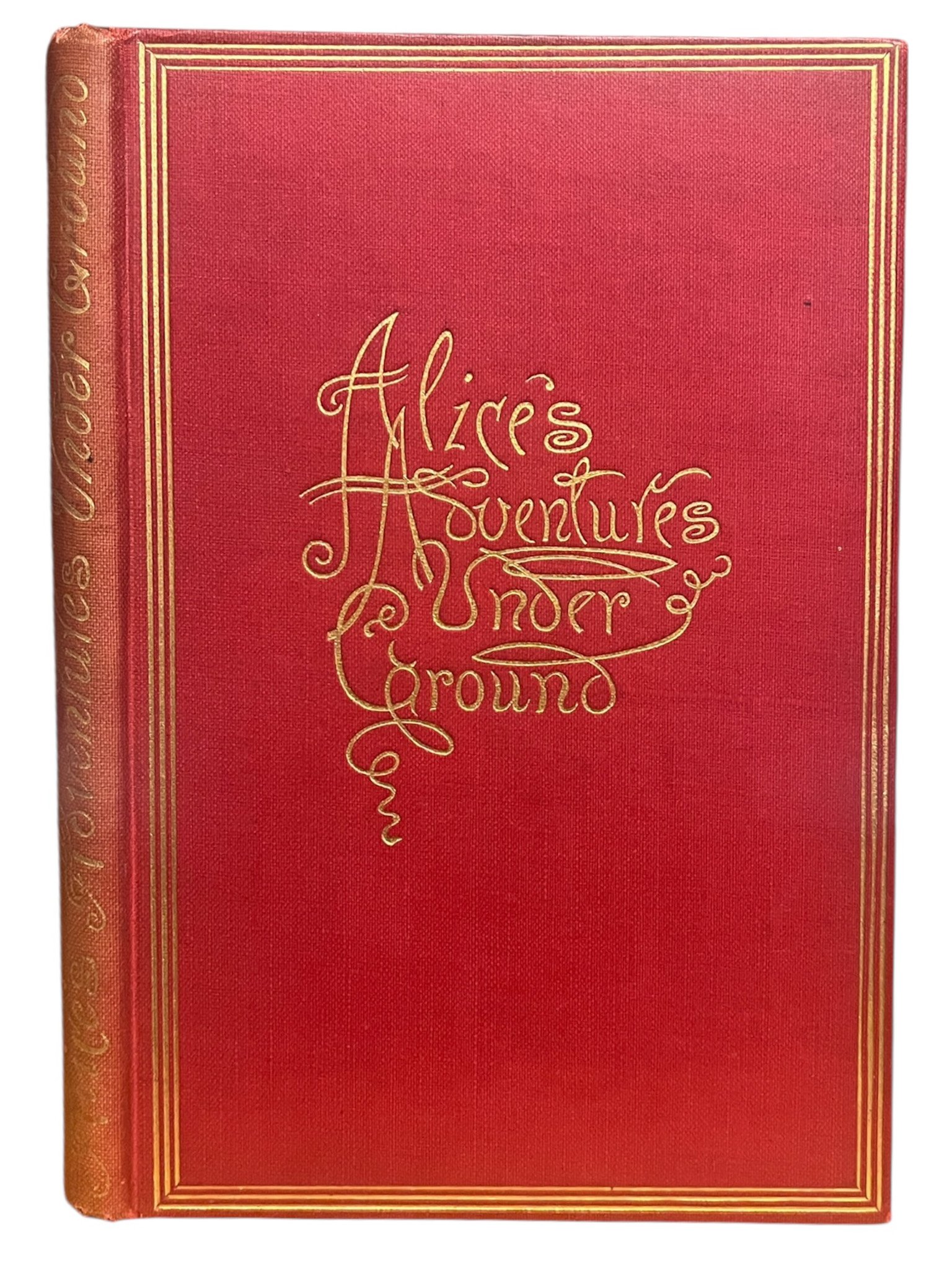 A red hardcover book titled 'Alfred's Other Adventures' with gold decorative lettering and border.