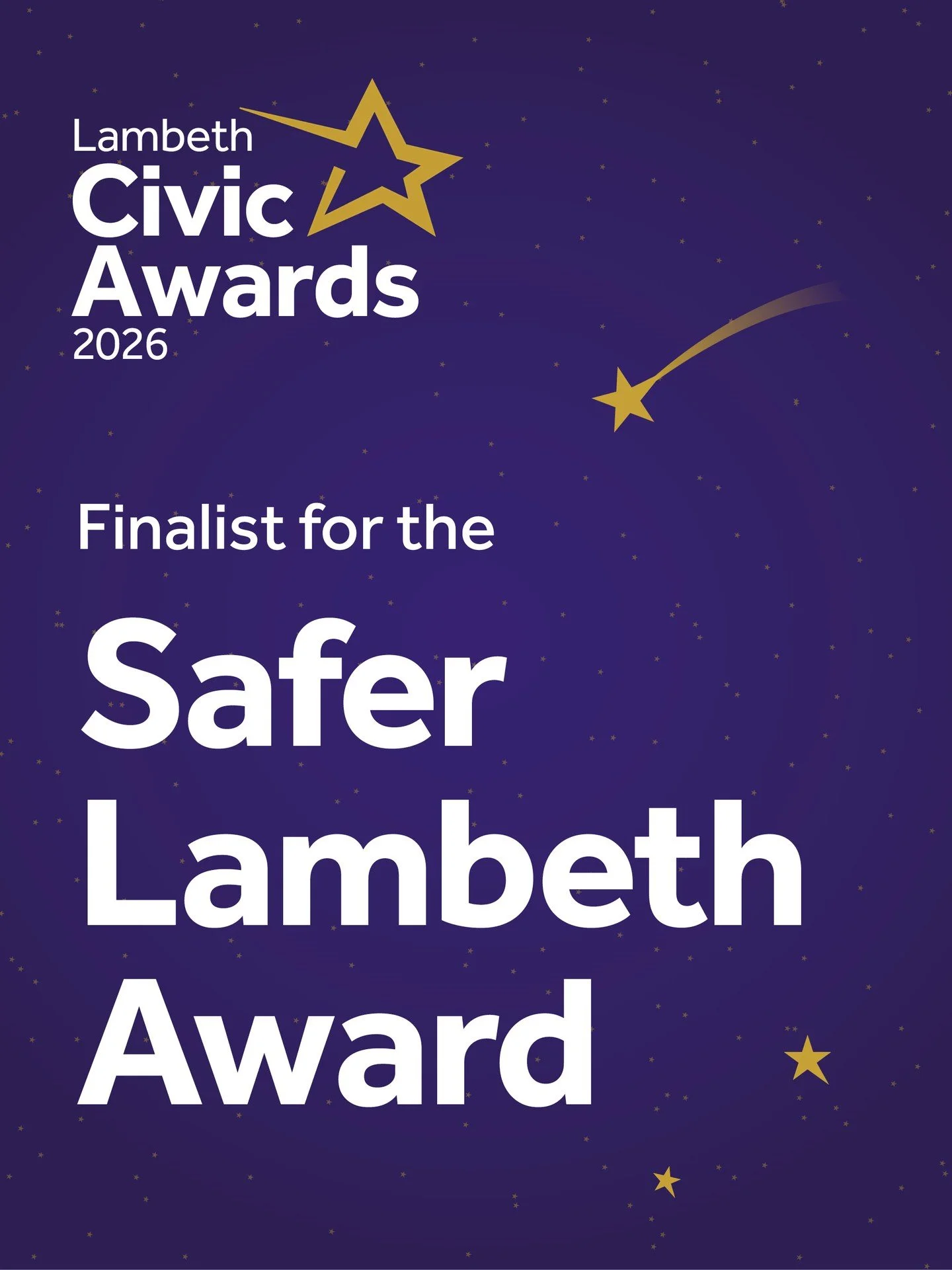 @lambeth_council are holding the #LambethCivicAwards26 to celebrate all the amazing organisations in the borough ✨

We are proud to announce we&rsquo;ve been shortlisted for the Safer Lambeth Award, alongside incredible young talent &amp; ChangeMaker