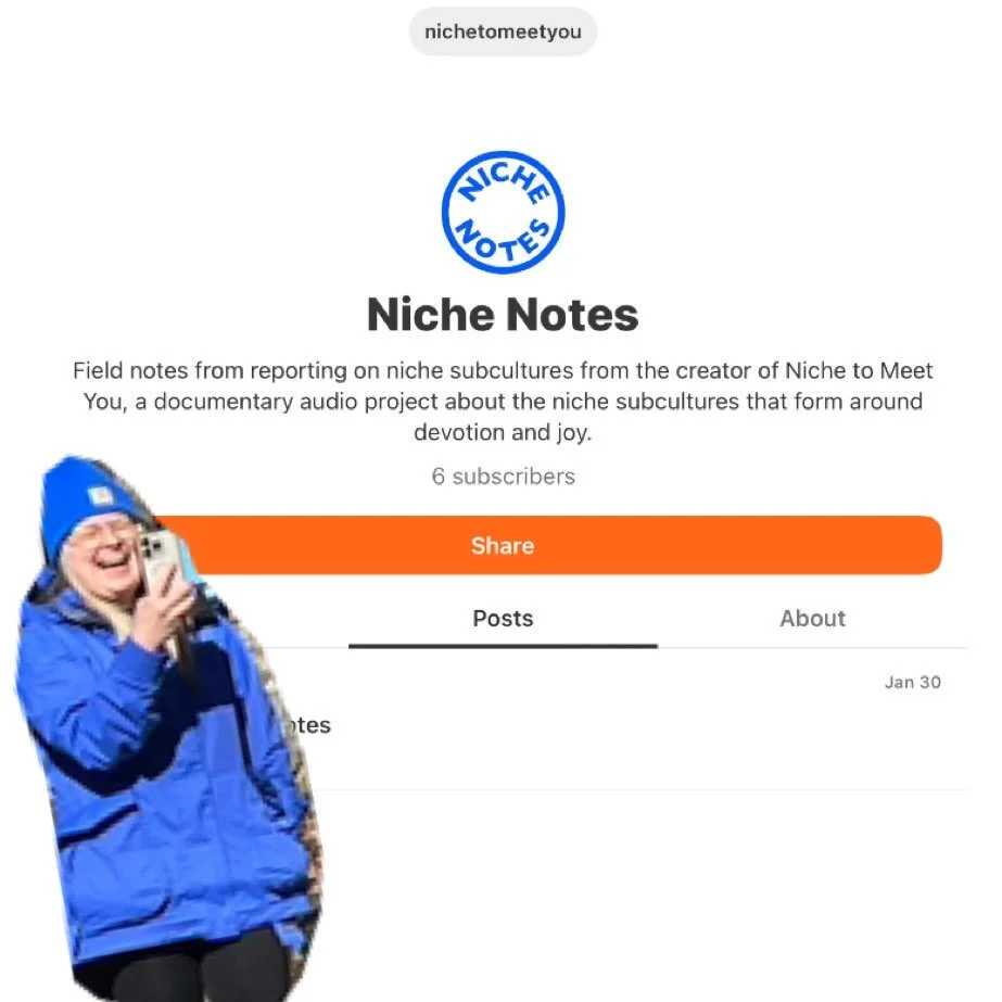 🚨 Wake up, niche nation. It&rsquo;s a great day for a hard launch.🚨 

As @leslieeilerthompson&rsquo;s reporting bubbles over to places outside the Niche to Meet You podcast feed, it needs a place to land.
Behold: The Niche Notes S&uuml;bst&aacute;c