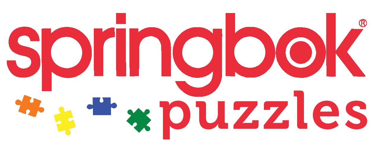 Ravensburger puzzles logo with colorful puzzle pieces