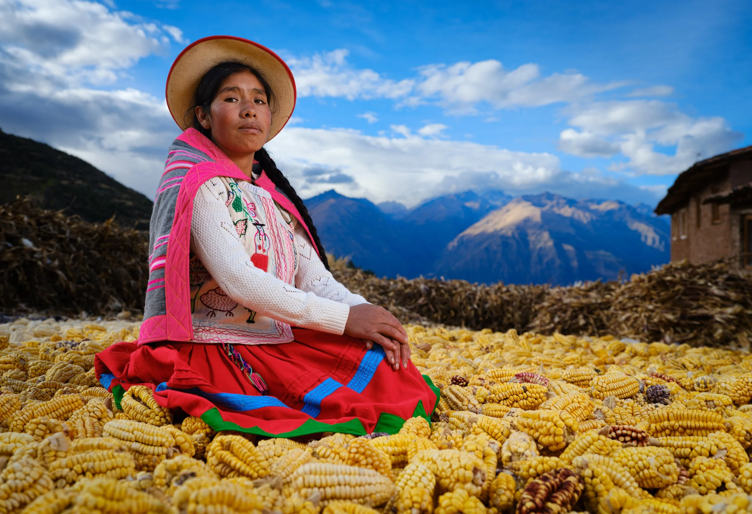 Portrait of an indigenous woman in Peru