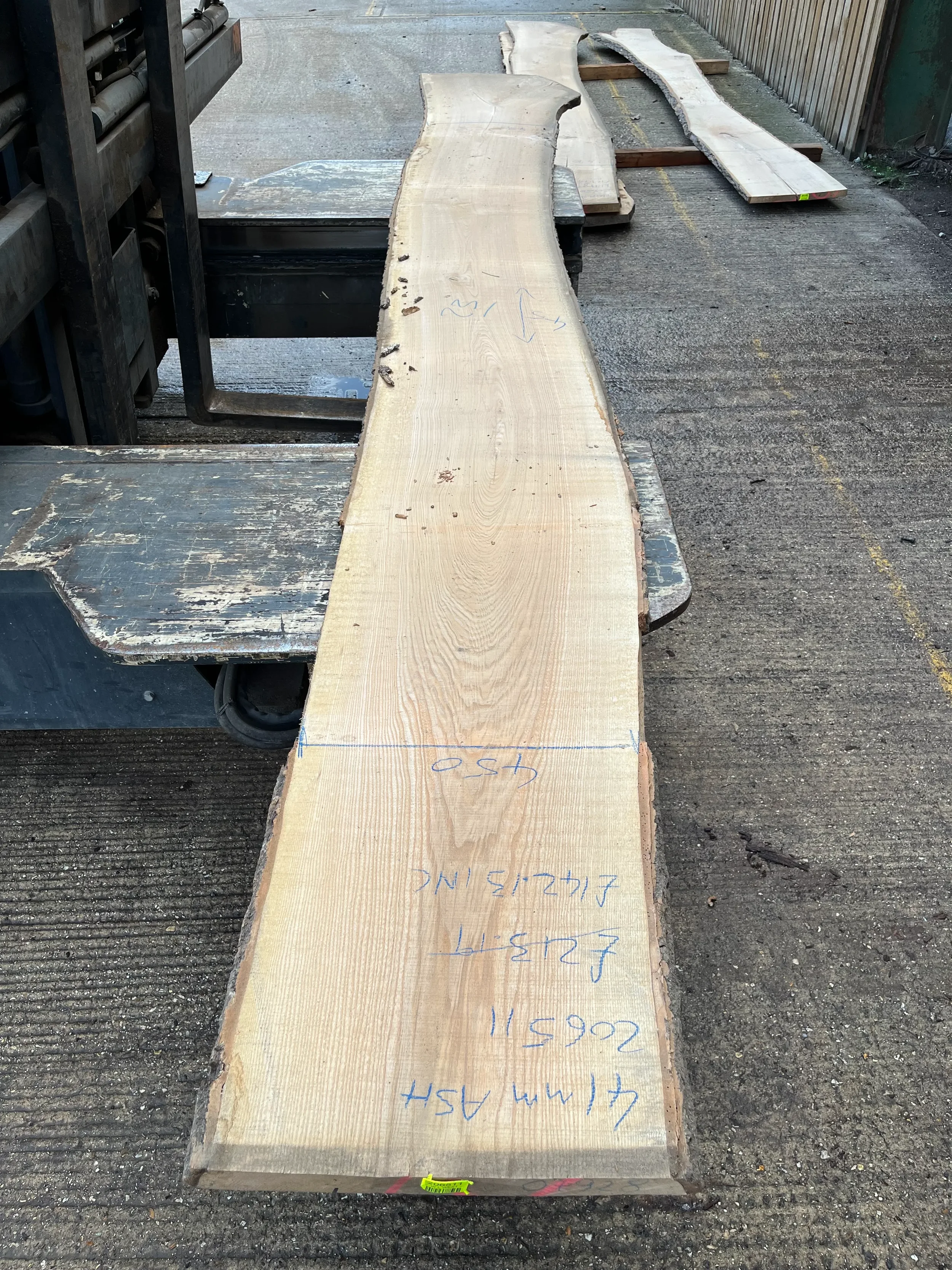 European Ash Live Edge Board 41mm sawn