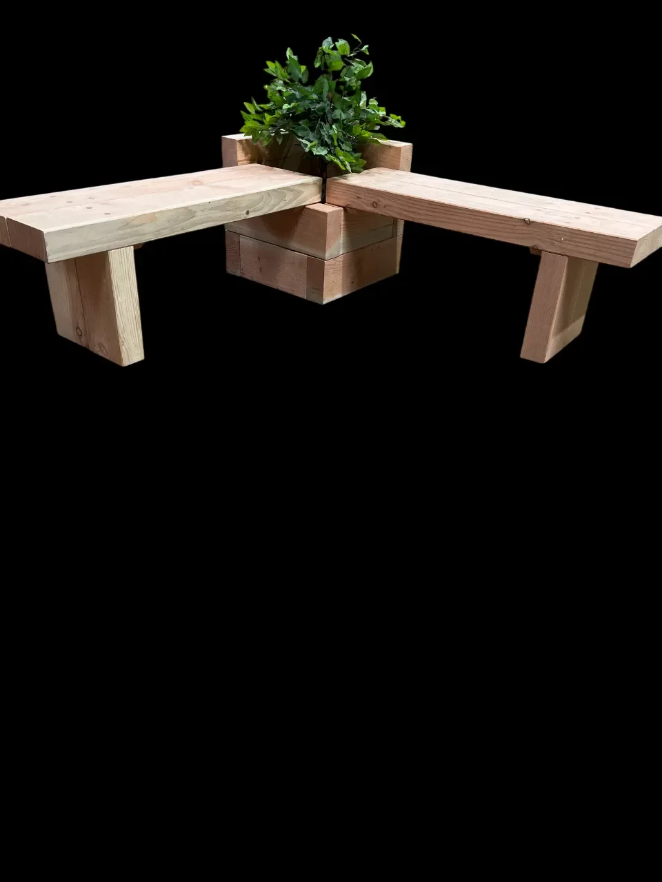 softwood bench planter