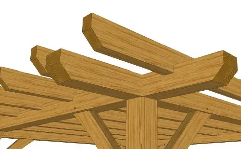 Simple End for oak gazebos.webp