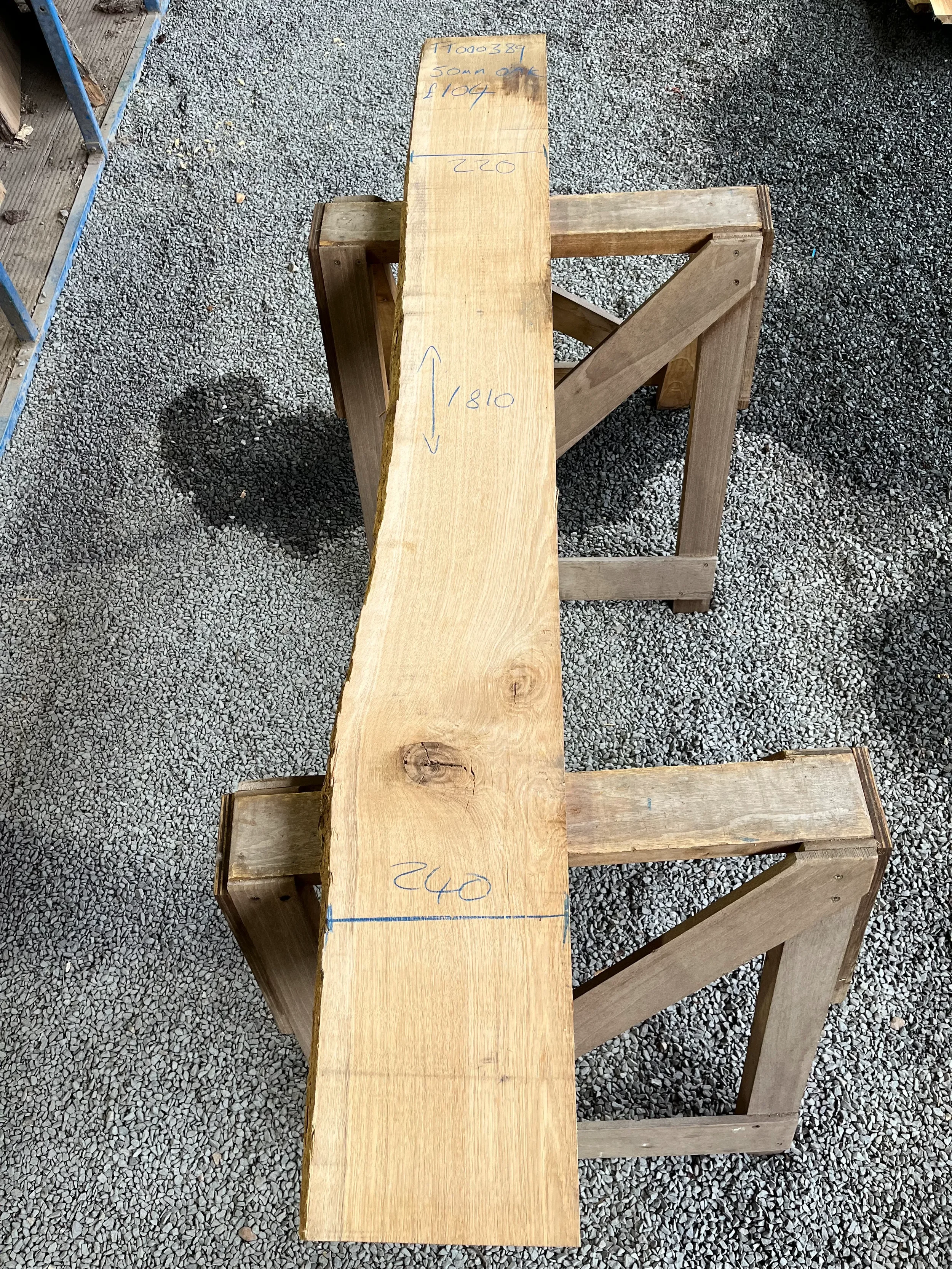 European Oak 1 Square / 1 Live Edge Board 50mm