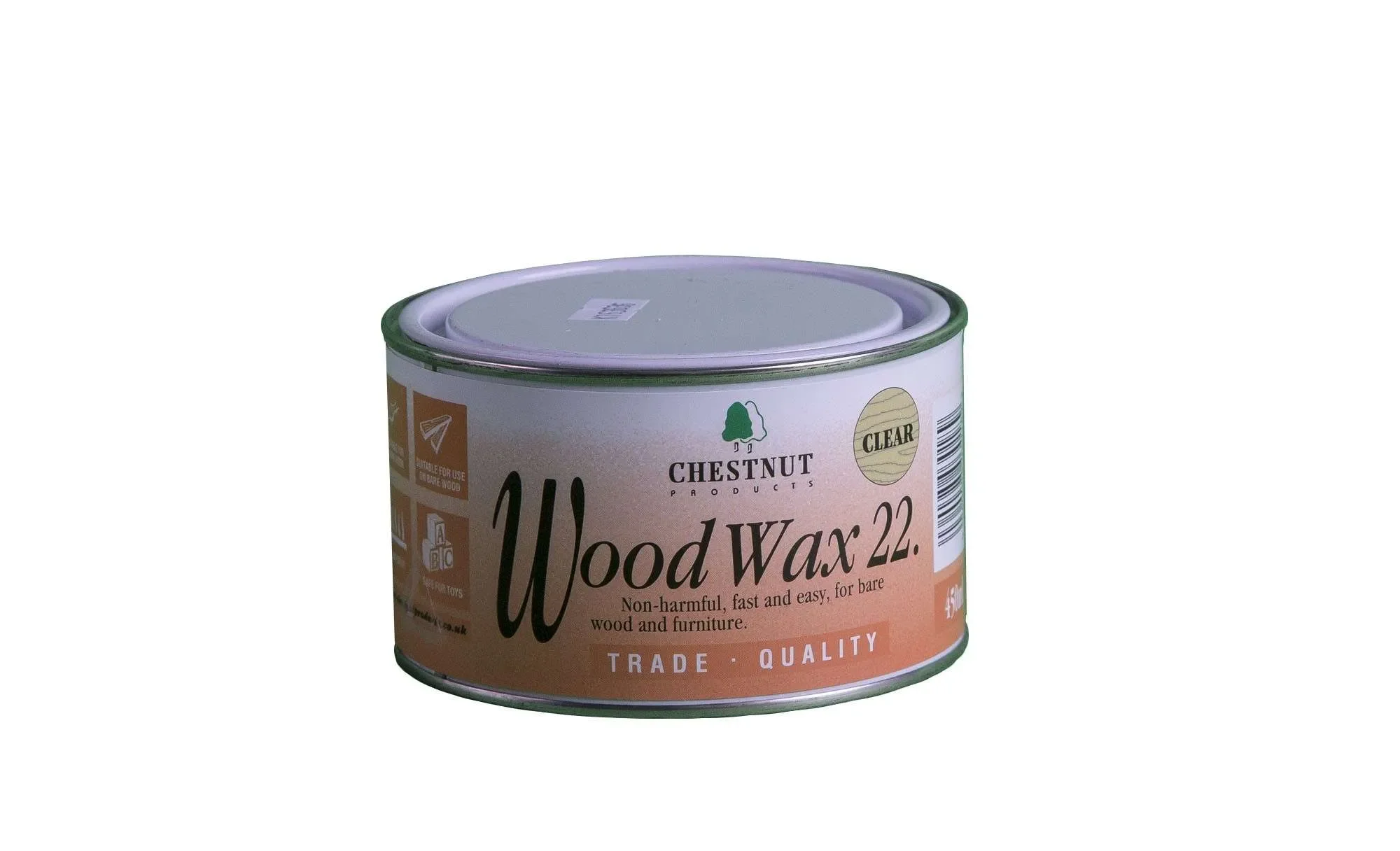Chestnut Products Wood Wax 22 Clear 450ml