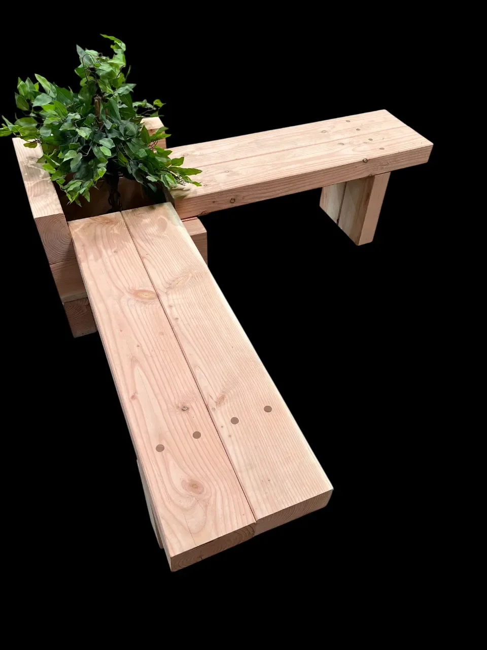 douglas fir bench planter
