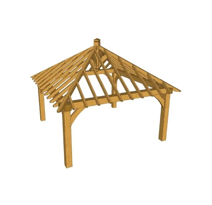 Solid Oak Gazebo Kits - 4m x 4m