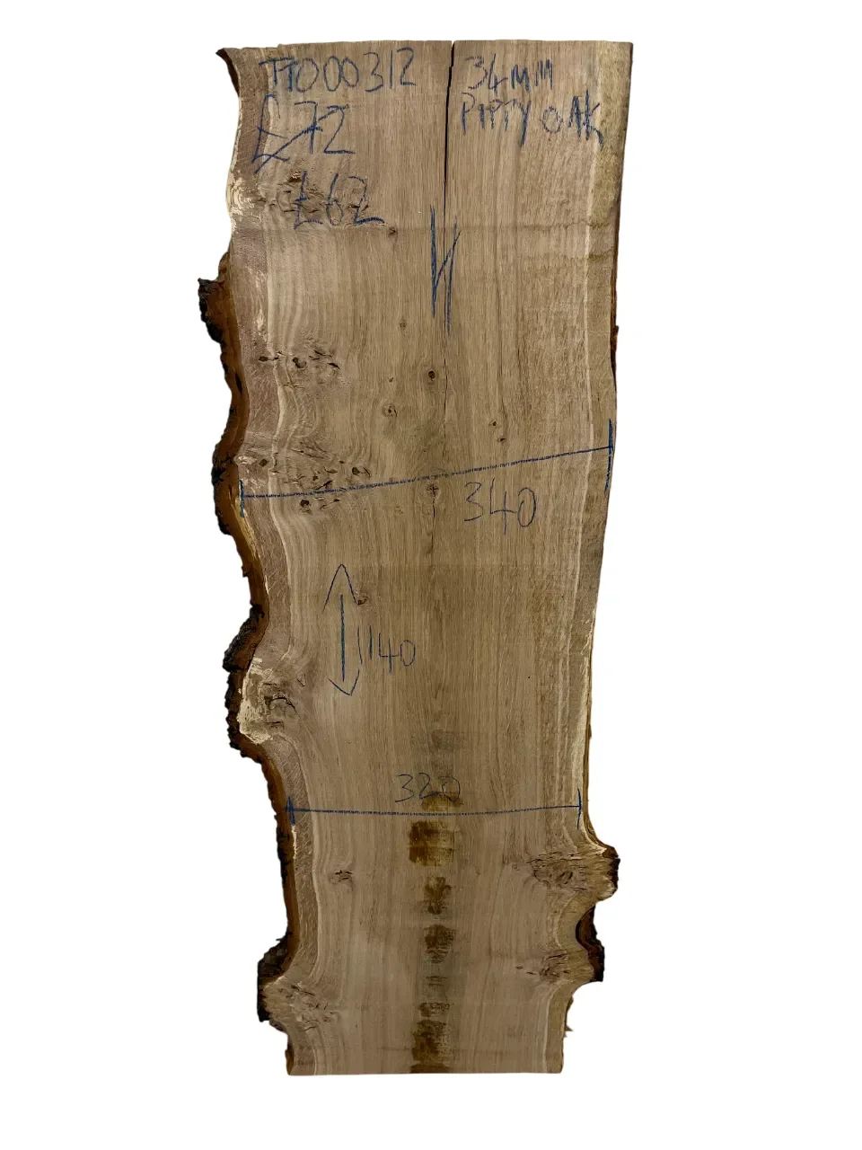 Pippy Oak Live Edge Board 34mm