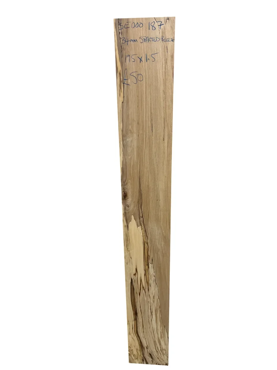 Spalted Beech Planed All Round Board 34x195x1500