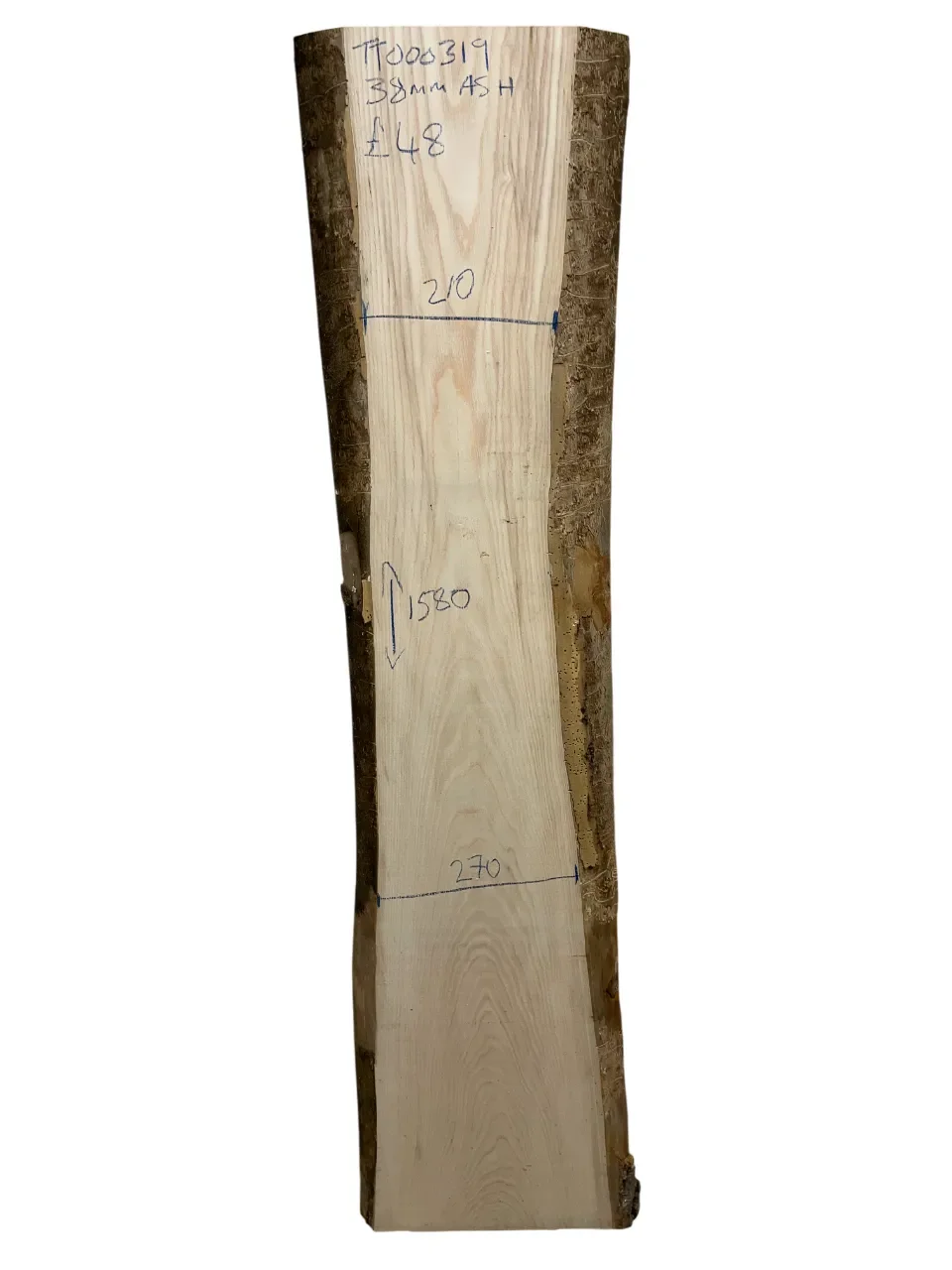 European Ash Live Edge Board 38mm