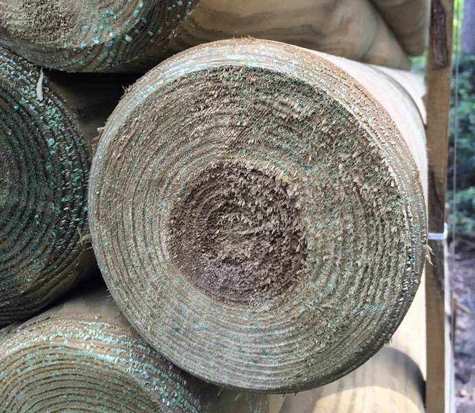 Treated Softwood Machined Round Post Pointed 100mm