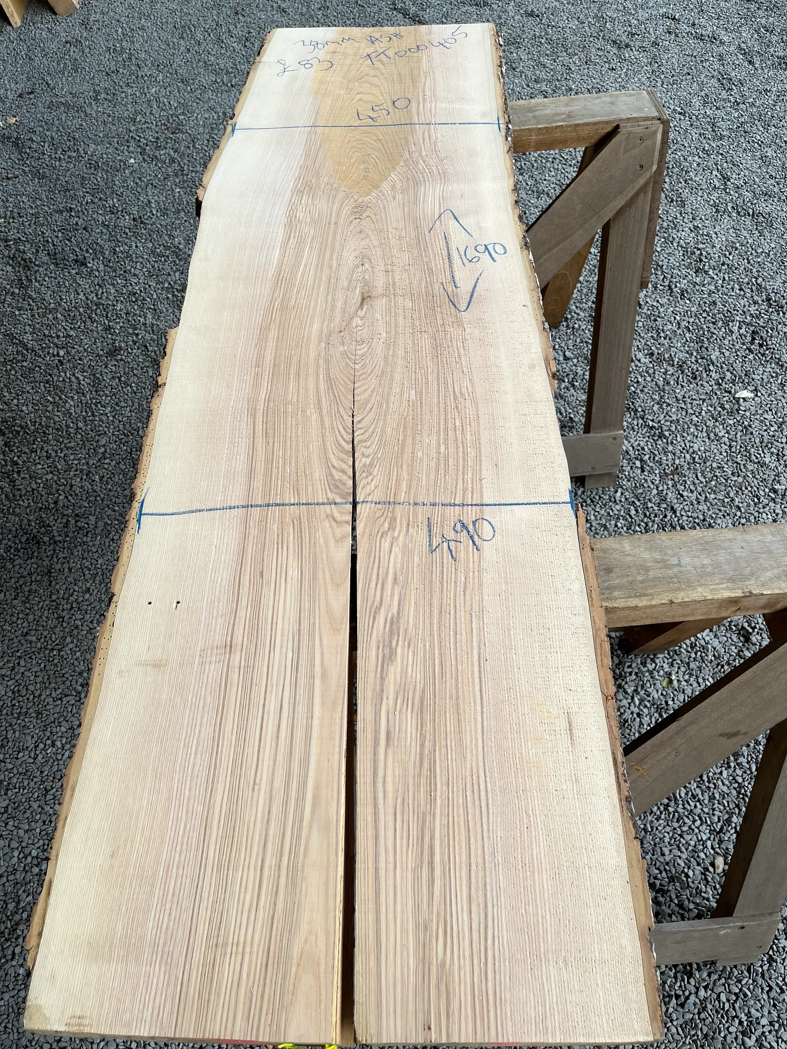 European Ash Live Edge Board 38mm