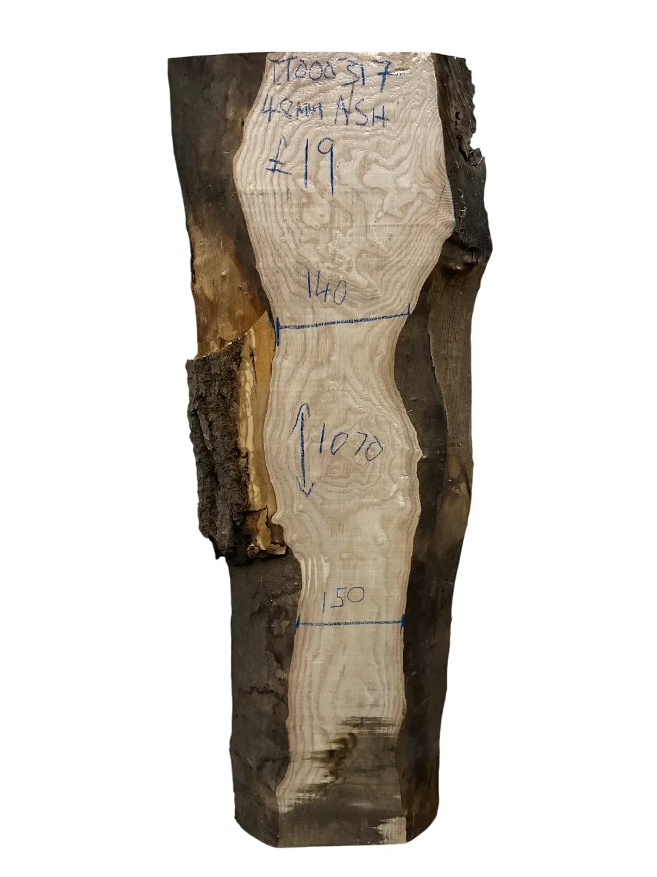 European Ash Live Edge Board 48mm