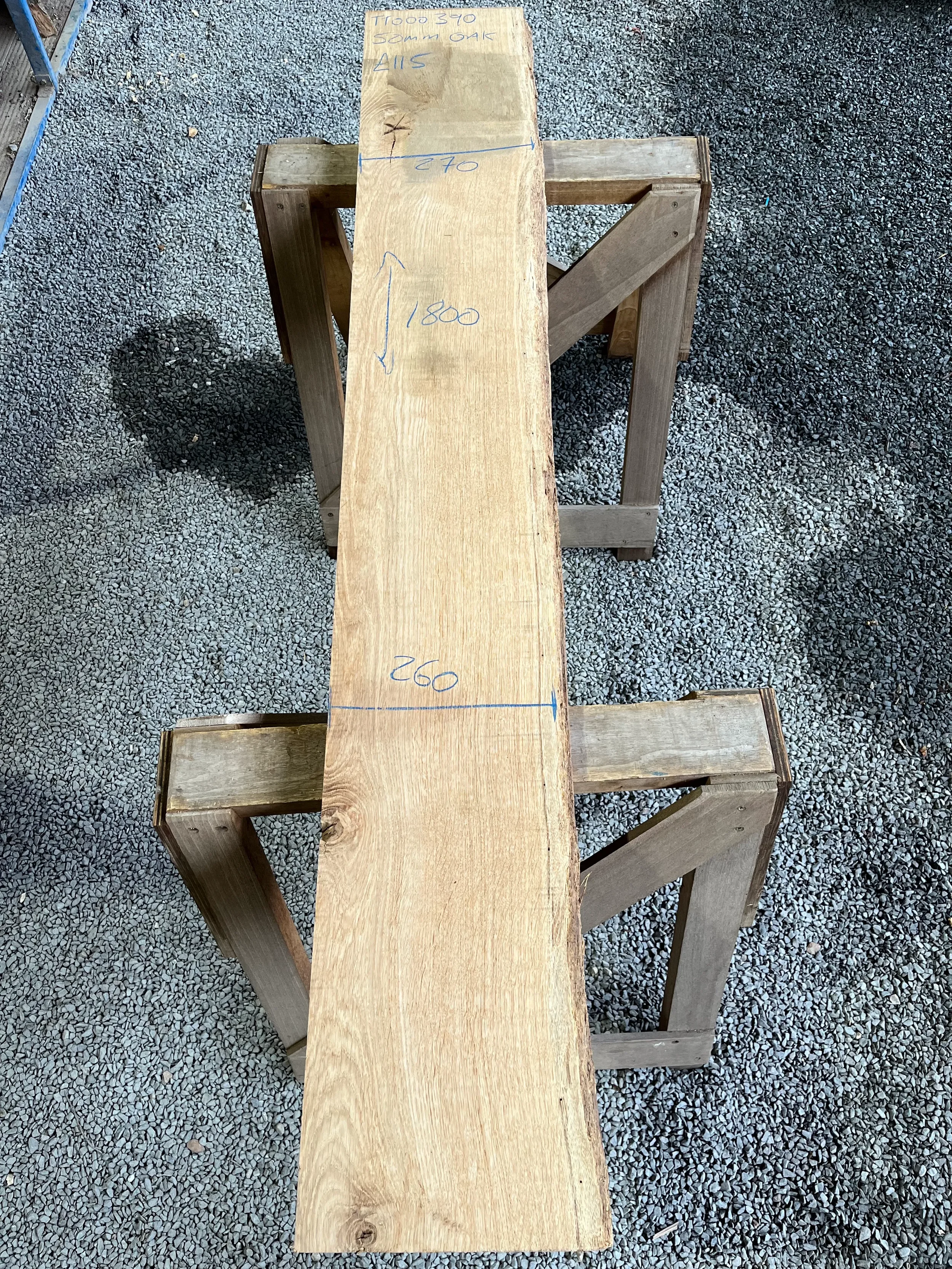 European Oak 1 Square / 1 Live Edge Board 50mm