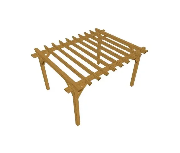 Solid Oak Pergola Kits (3.3 x 3.3m, 6.45 x 3.3m, 9.61 x 3.3m & 12.76 x 3.3m)