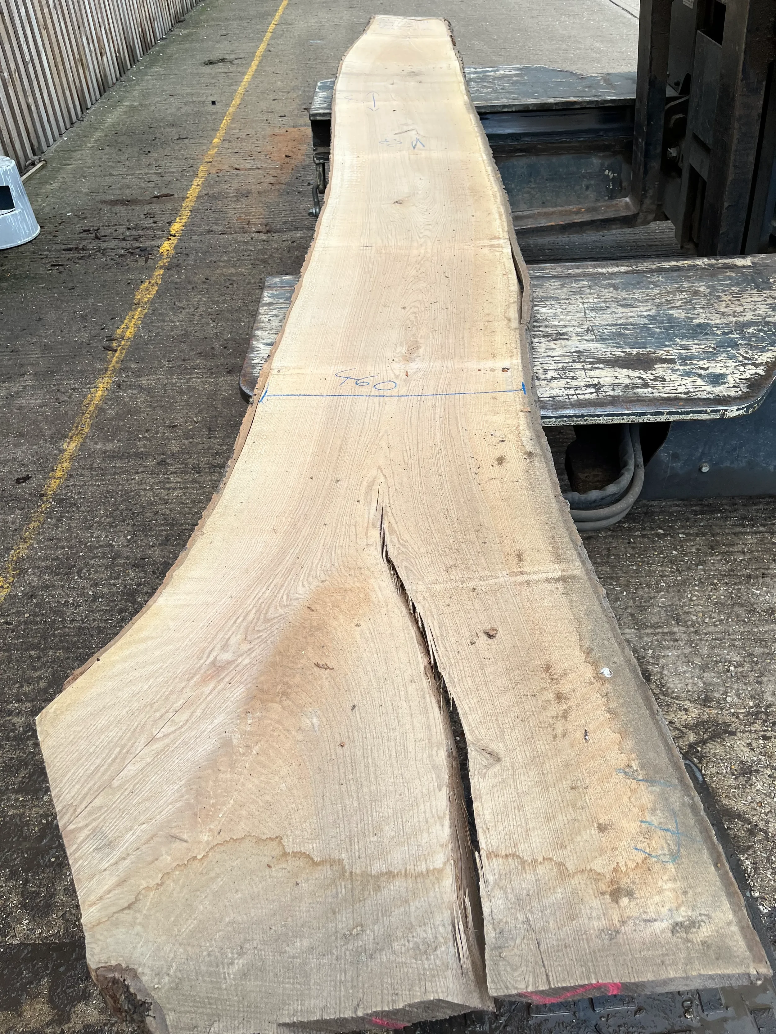 European Ash Live Edge Board 41mm sawn