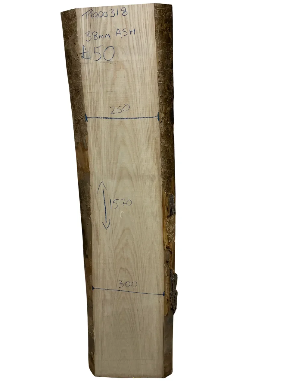 European Ash Live Edge Board 38mm