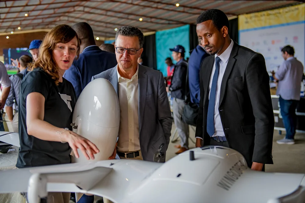 Drone professionals at an African Drone Forum working session