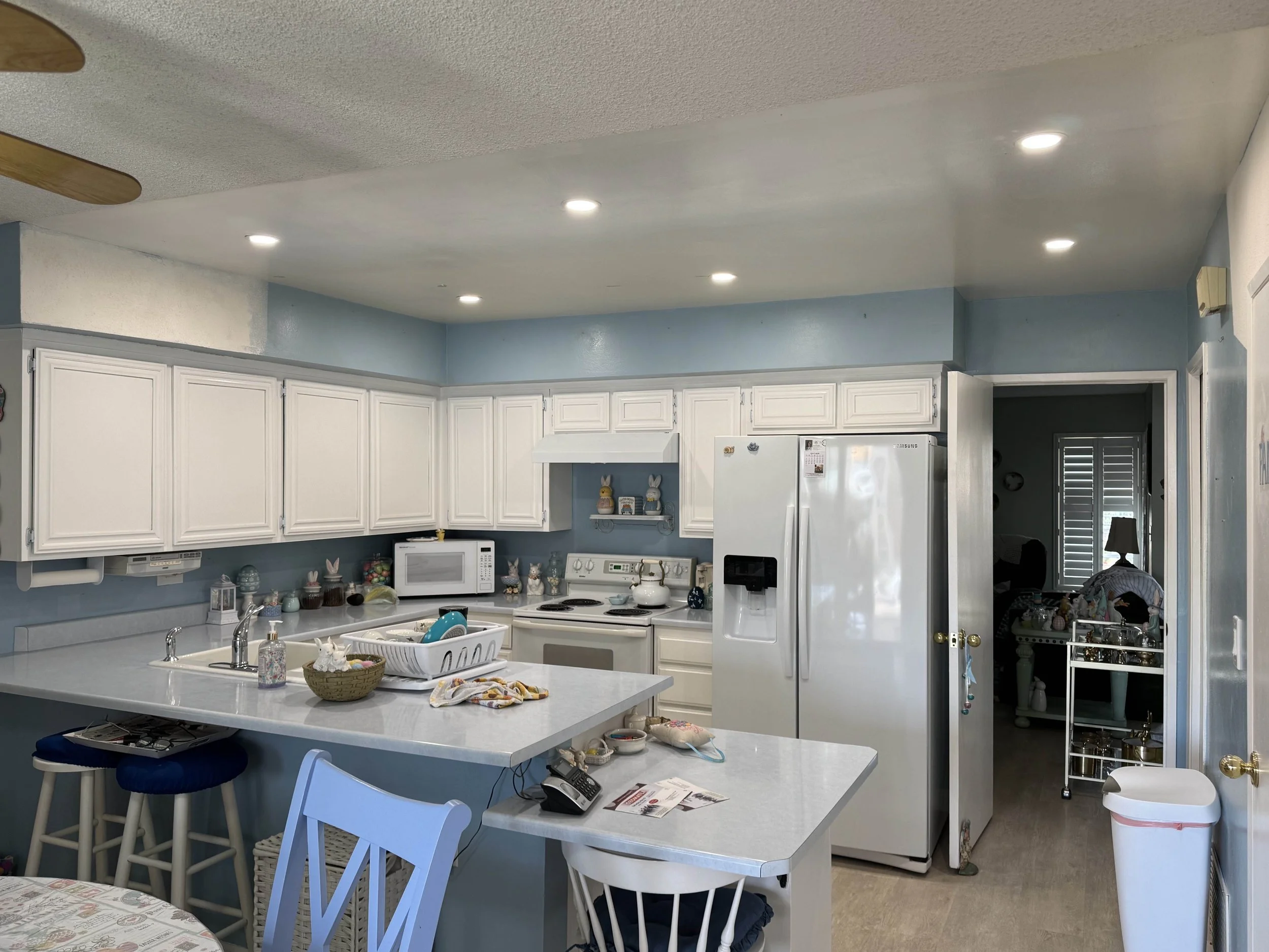 Thousand Oaks Handyman was selected to remove a 50 year old drop lighting system to install contemporary canless LED lighting. The client is happy as we were in and out same day leaving a bright and clean kitchen behind. How can Thousand Oaks Handyma