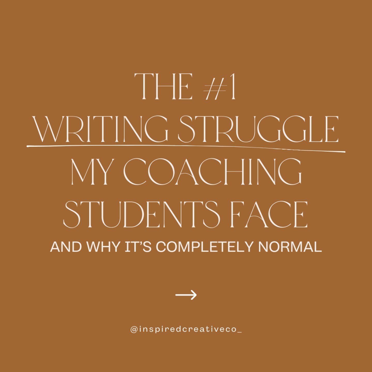 Here's what my coaching students struggle with (and it's totally normal) 👉

I absolutely ADORE coaching. Being able to work so closely and collaboratively with my writers brings me so much joy. It's also so helpful for *them* to receive such focused