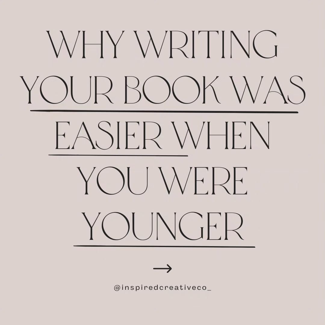 Have you ever wondered why writing your book is so much harder than it used to be?

You're not alone.

When I was a kid and teenager, I could write books in record time - eg: I wrote a fantasy trilogy in less than 10 months when I was 12. 🤯

I would