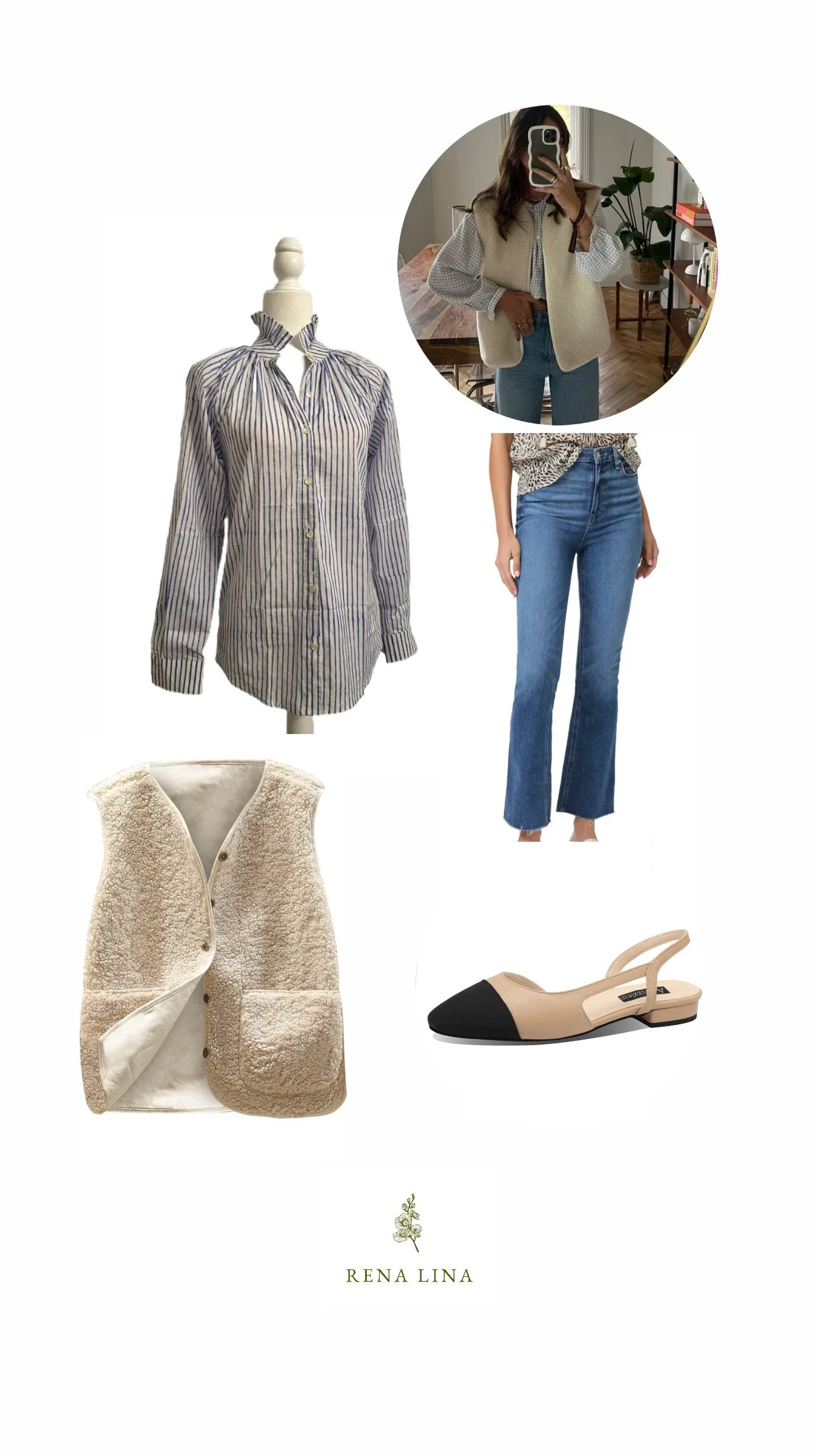 Seersucker Blouse Outfit