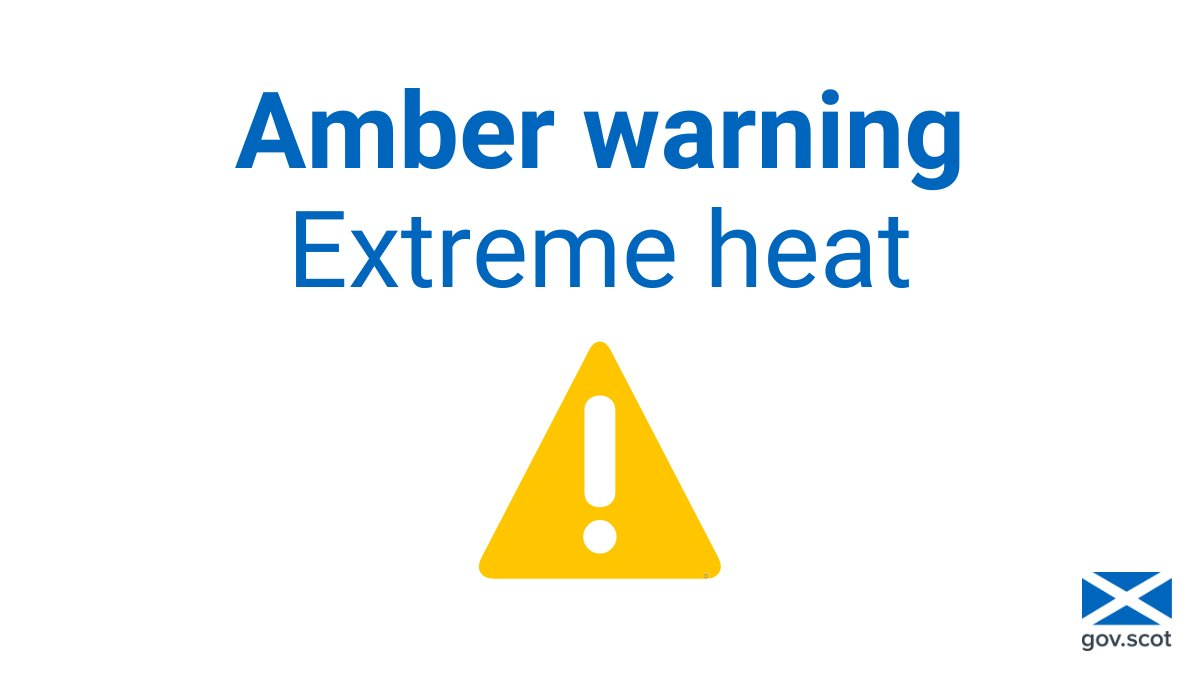 Amber Weather Warning - Extreme Heat - Met Office update on Sunday 17th July for Monday &amp; Tuesday