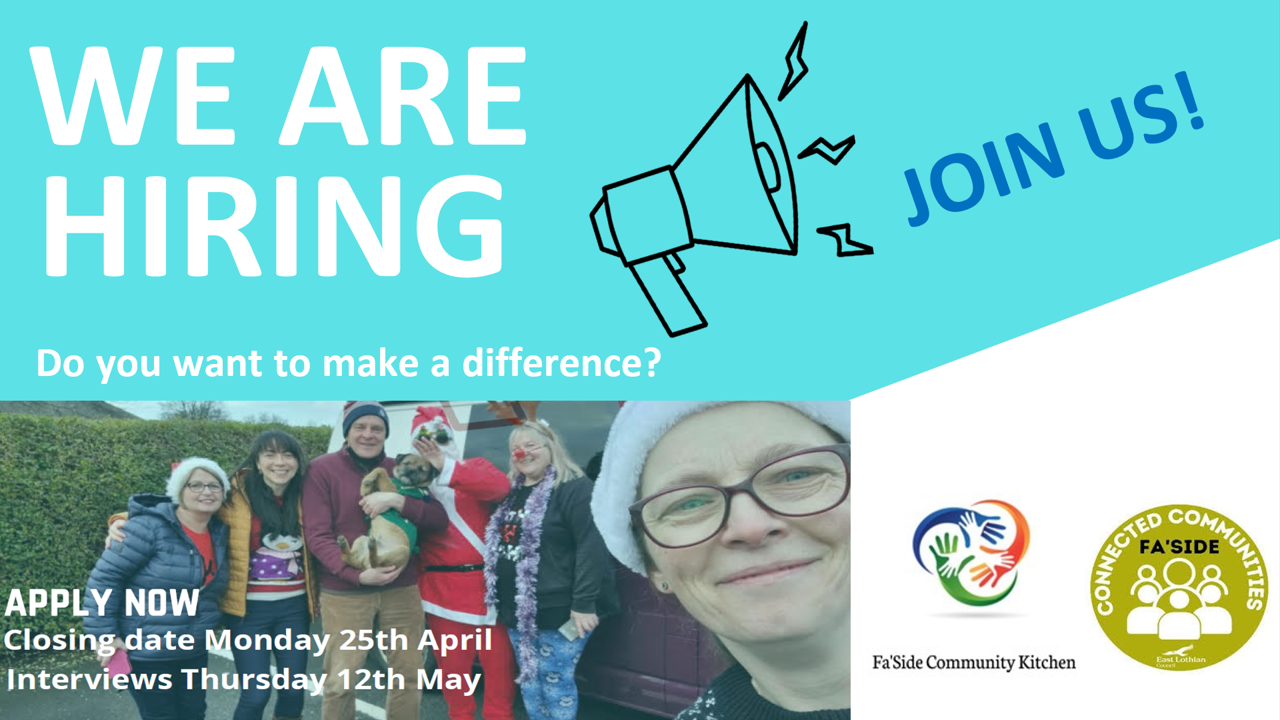 Fa'side Community Kitchen Vacancy - Community Development Worker 