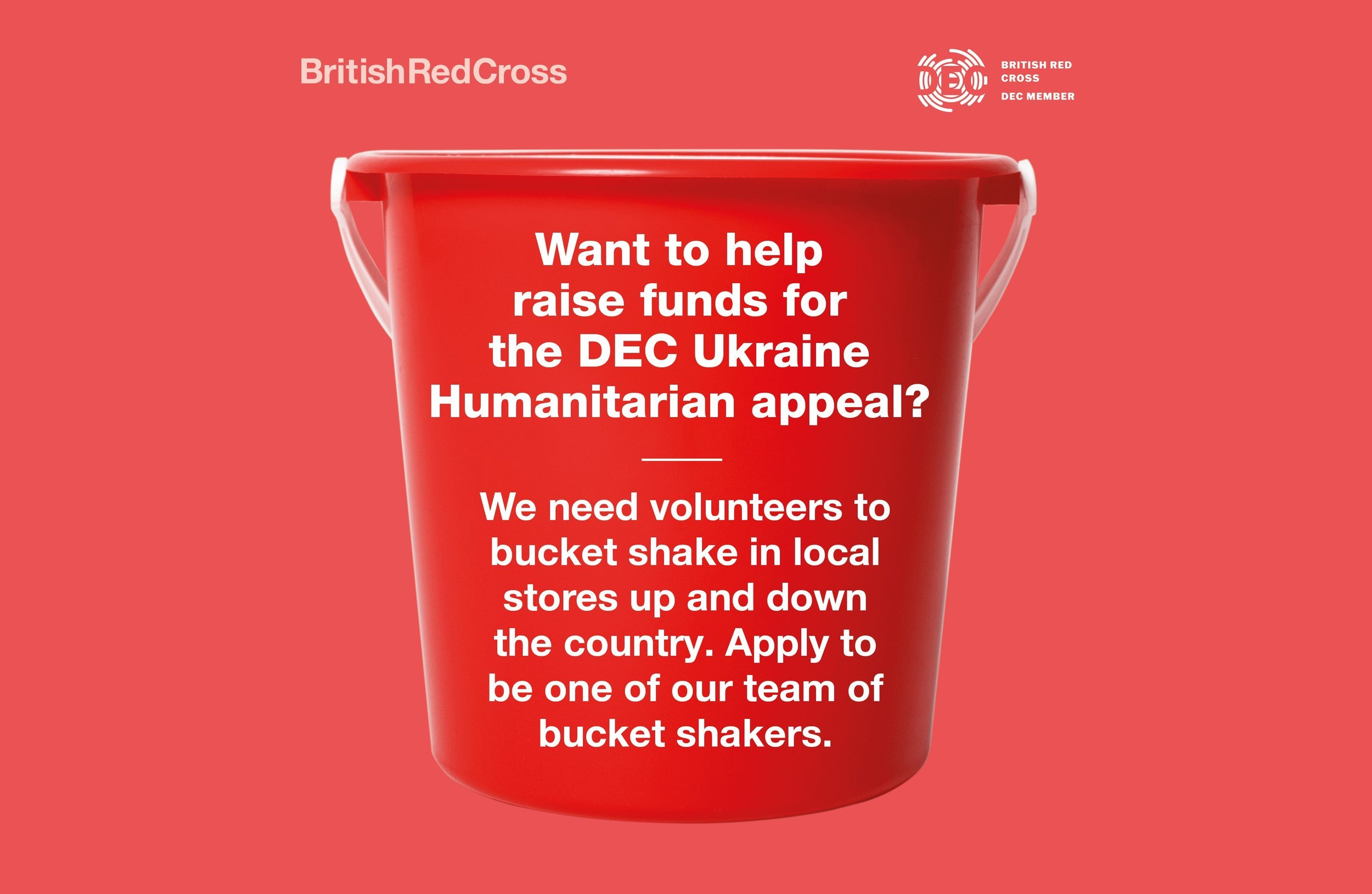 Bucket Collection Volunteers needed for Ukraine appeal