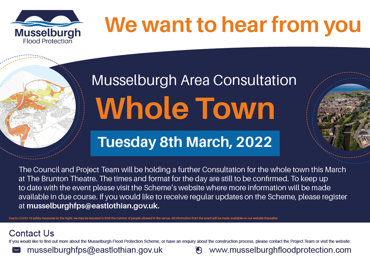 Invitation to the Whole Town Consultation Event – March 8th, The Brunton