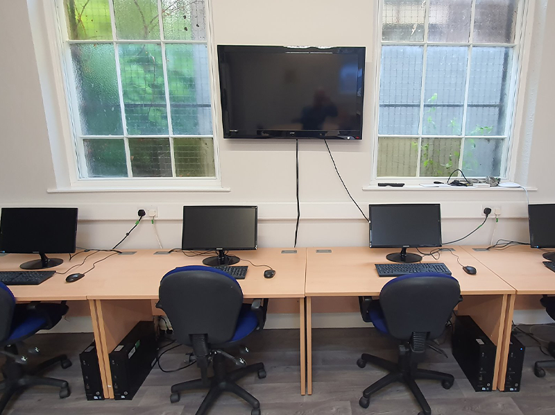 view of training and meeting room at vcel in east lothian computers