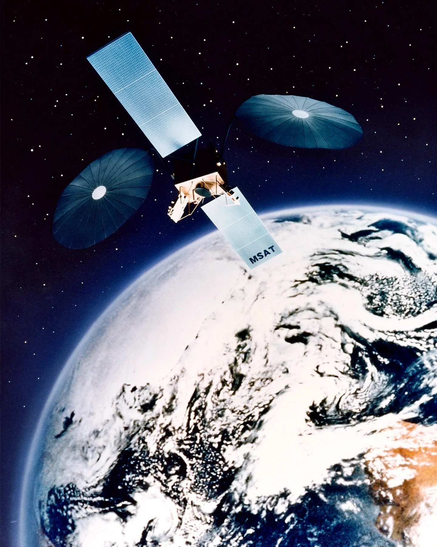 MSAT 

Mobile Satellite, known as MSAT, was one of two identical satellites in a North American joint venture between the American Mobile Satellite Corporation (AMSC) of Reston, Virginia, and Telesat Mobile Inc. of Ottawa, Ontario. 

Research and dev