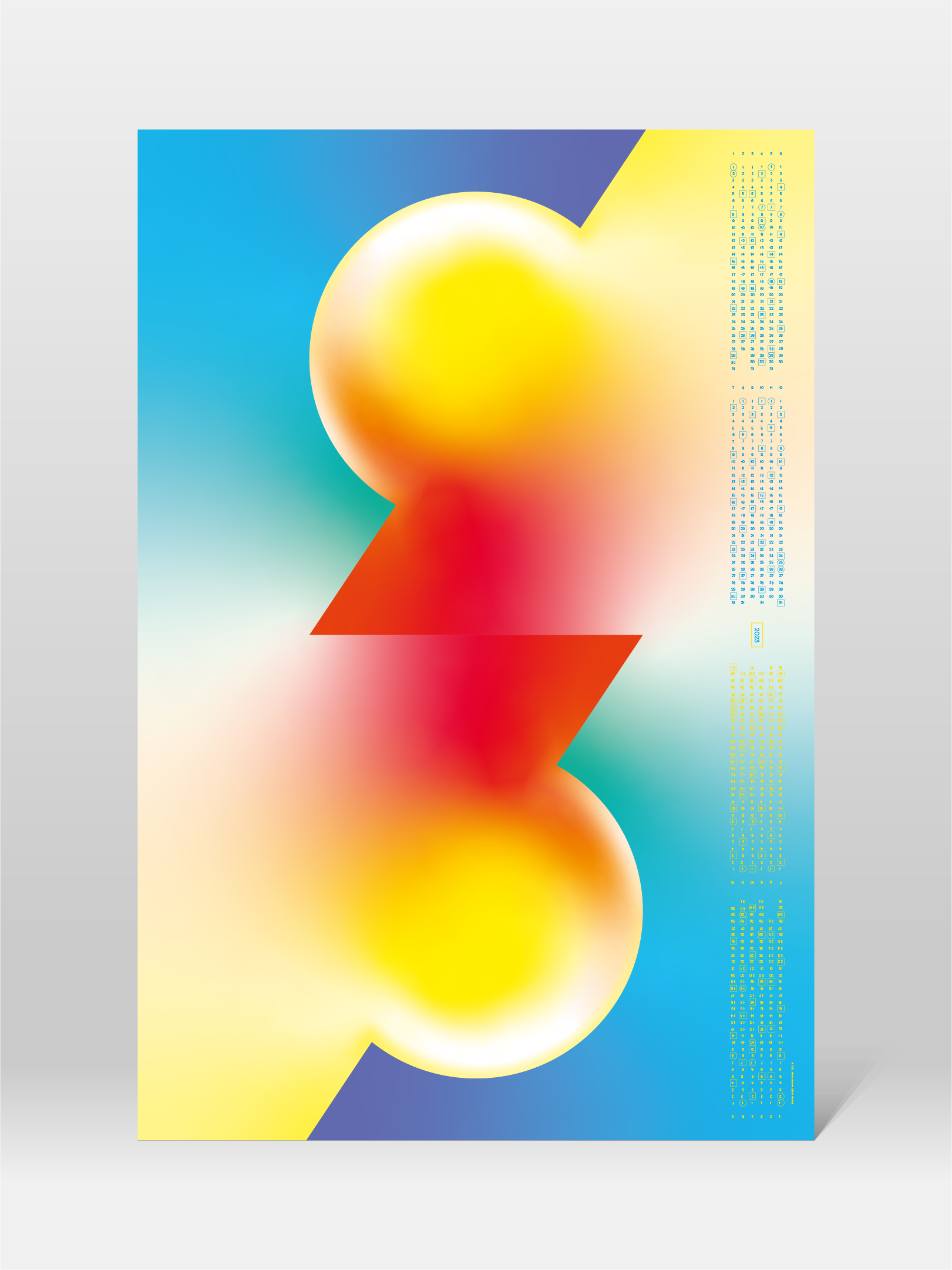 23 turns: upside down