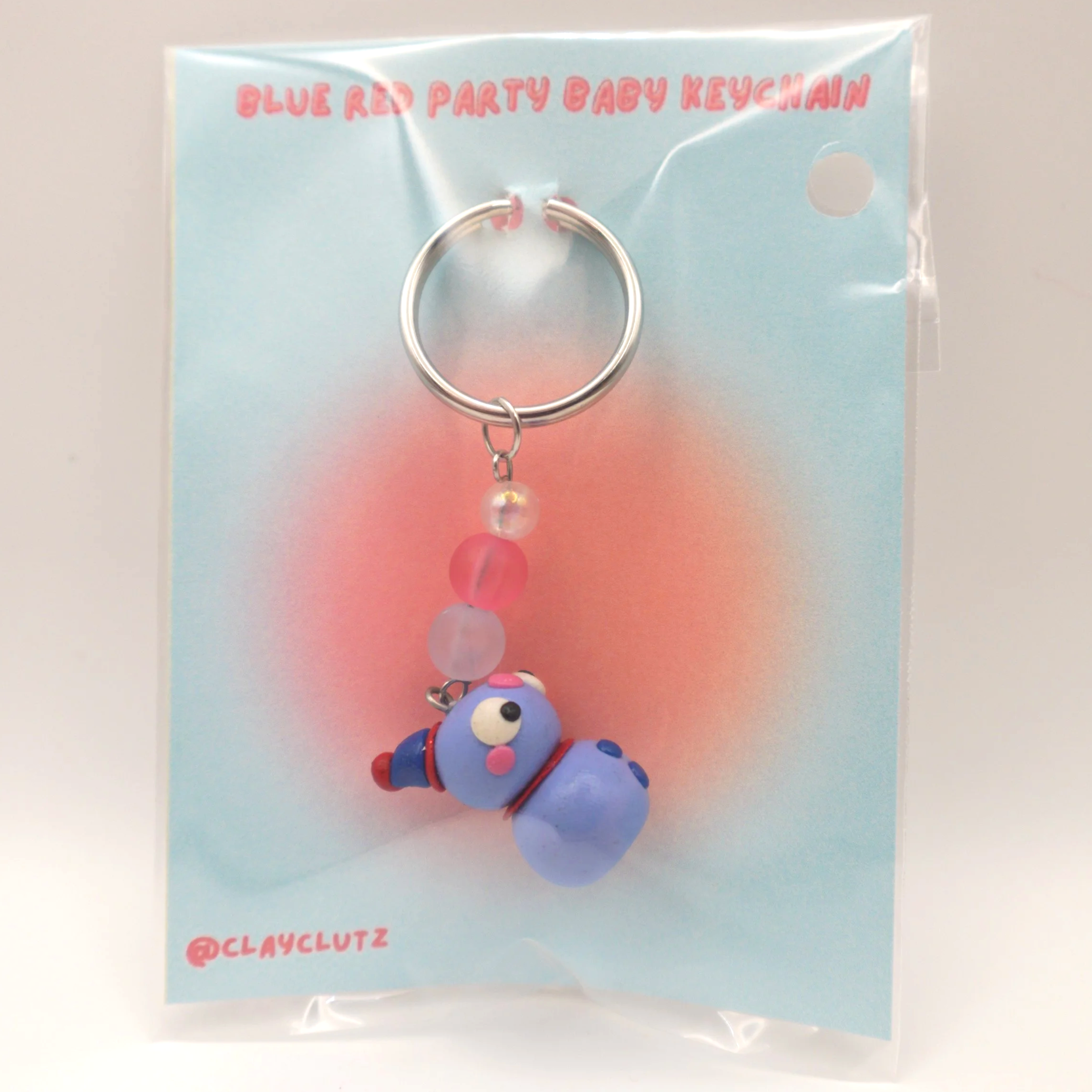Blue Red Party Baby Keychain