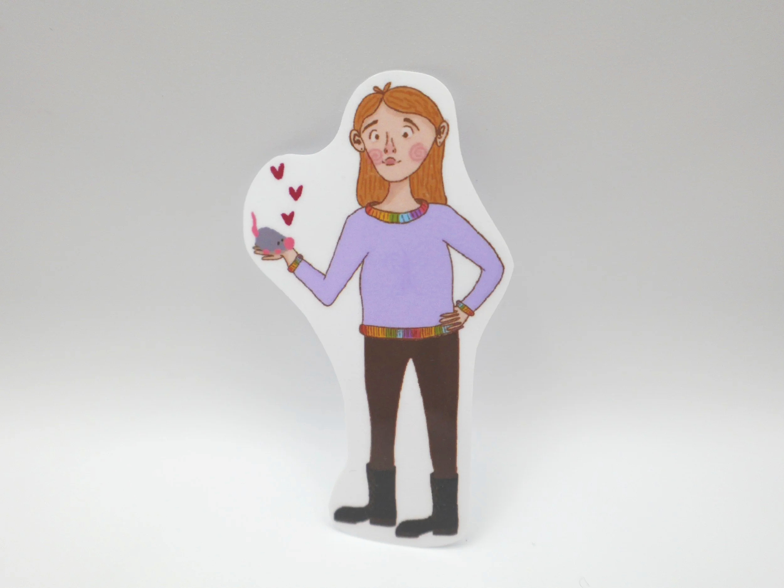 I holding the rat sticker :)