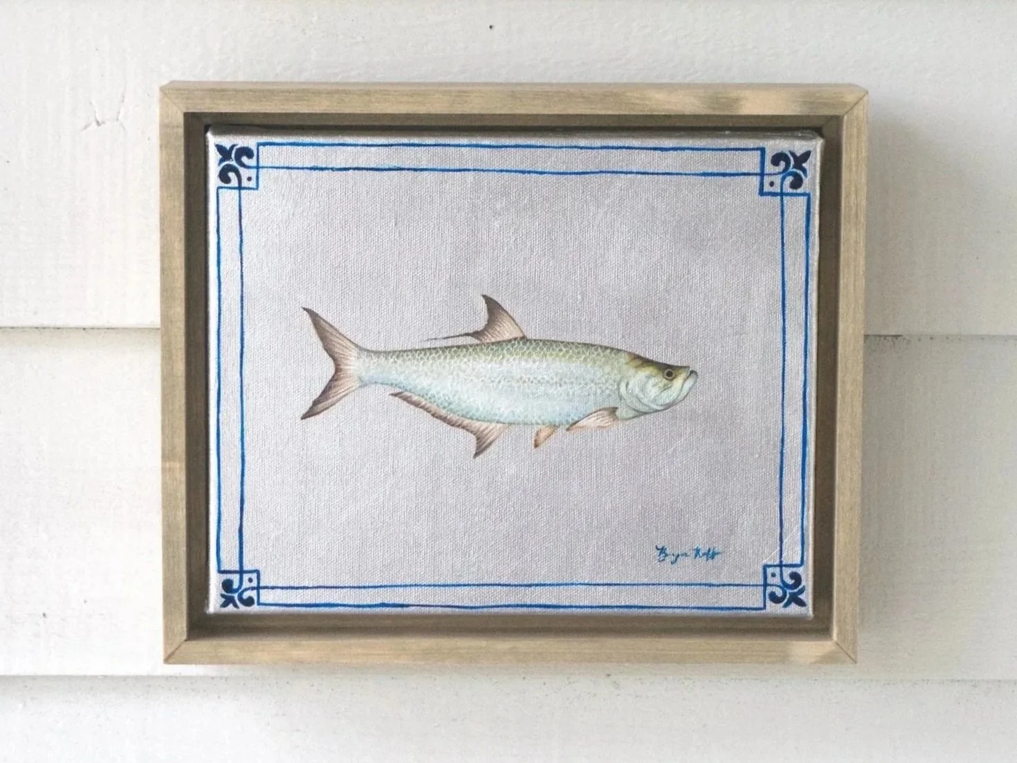 "Silver King" - 8"x10", original framed artwork, acrylic medium, and silver leaf, 2026.