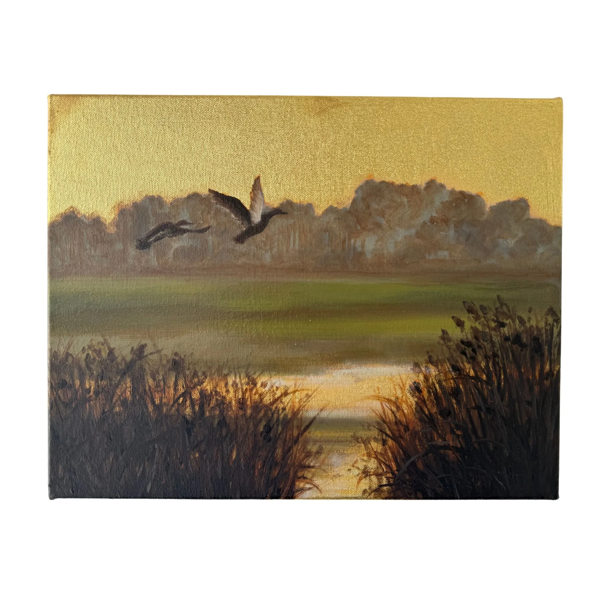 "Golden Hour" 2026, oil on 11" x14" canvas. Available