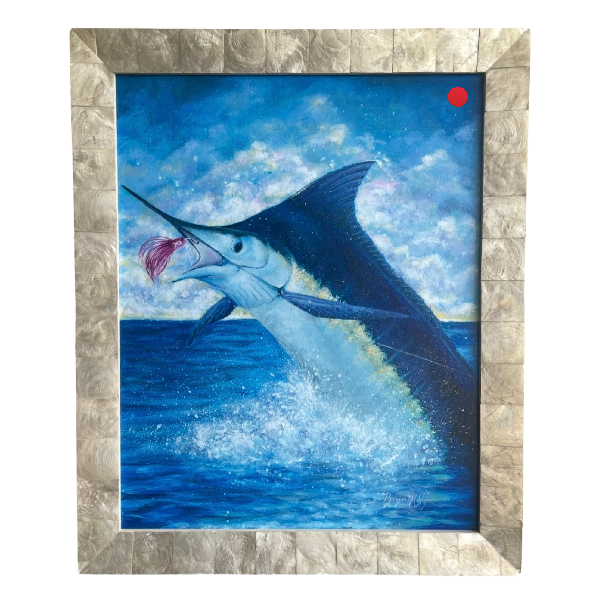 "Leap of Faith" 2024, acrylic on 16"x20" canvas. Commission