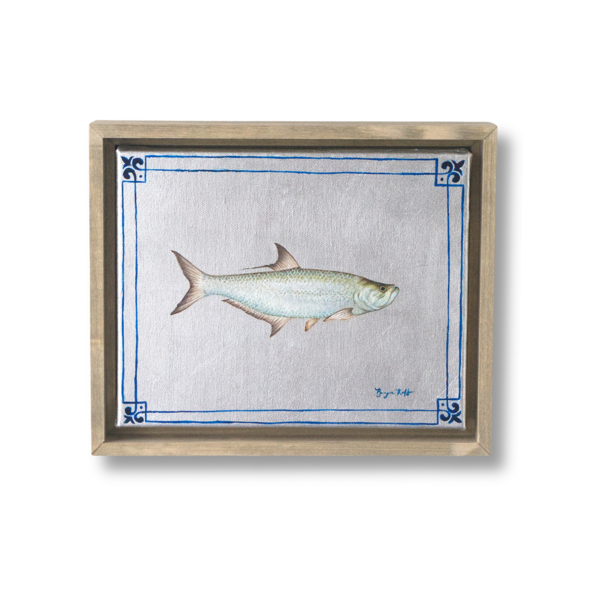 "Silver King" 2026, silver leaf, acrylic on 8"x 10" canvas.