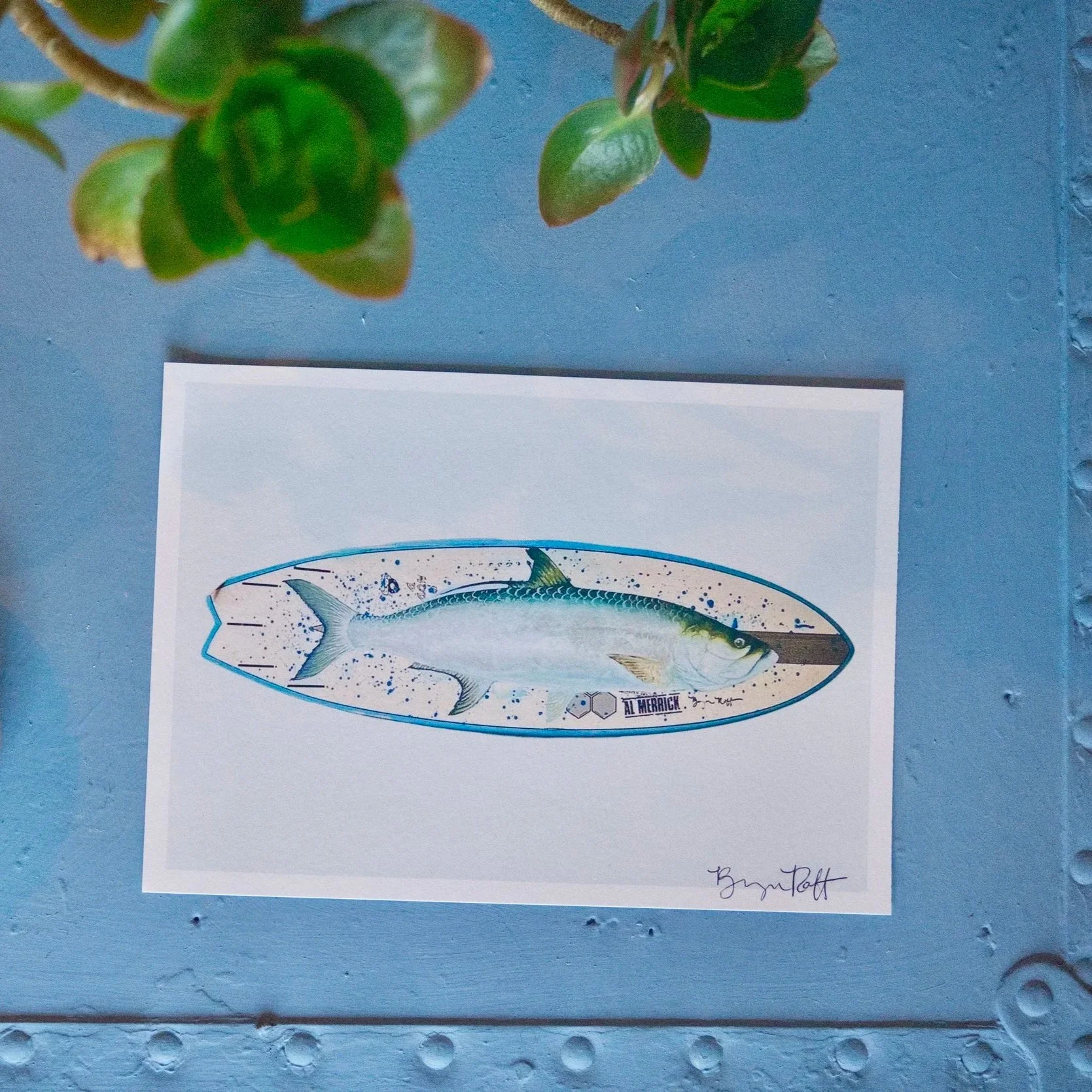 Silver King Surfboard Print